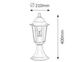 stalp exterior Velence E27 1x MAX 60, alb