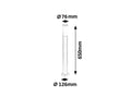 stalp exterior Inox torch E27 1x MAX 25, crom satin