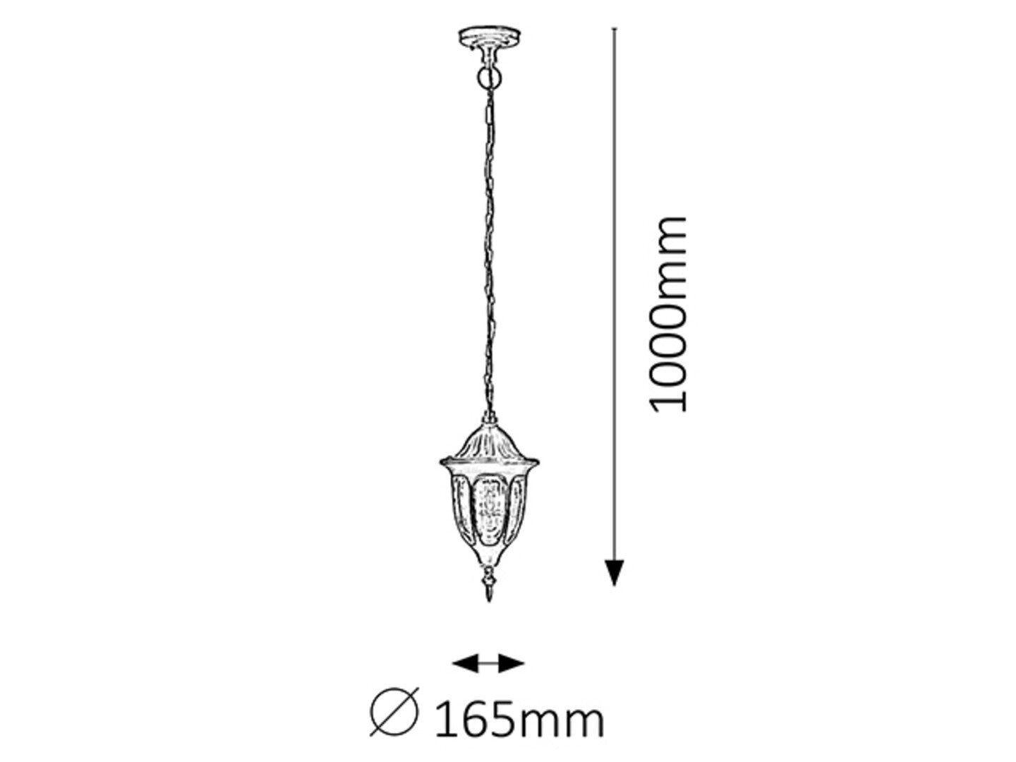 pendul Milano E27 1x MAX 60, negru