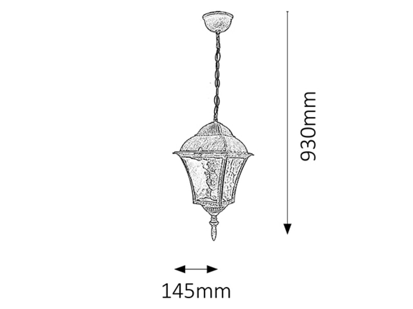 pendul Toscana E27 1x MAX 60, auriu antic