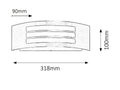 Aplica Roma E27 1x MAX 14, crom satin