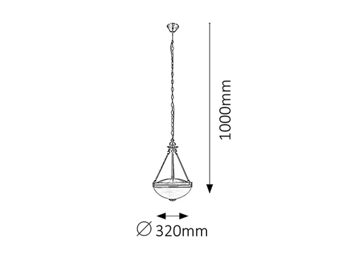 Rabalux - Lustra cu lant 2xE27/60W/230V