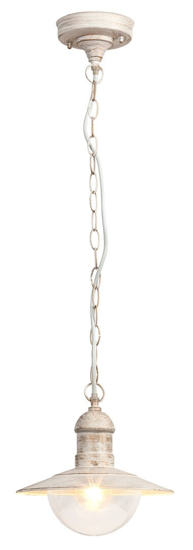 pendul Oslo E27 1x MAX 60, alb antichizat