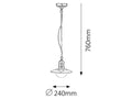 pendul Oslo E27 1x MAX 60, crom satin