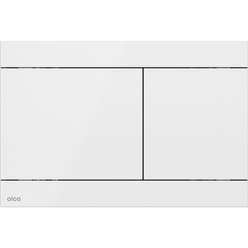 Clapeta Alcadrain actionare fun-white, otel inoxidabil, alb lucios