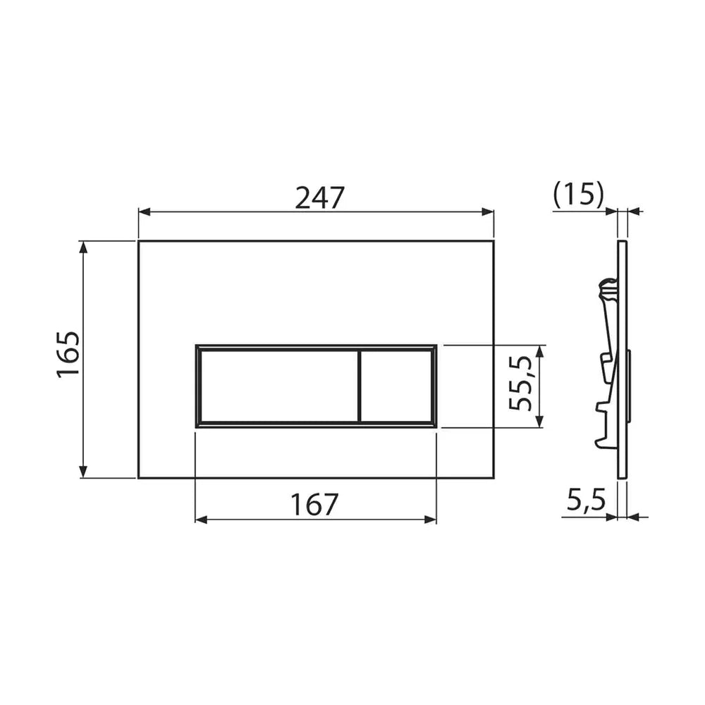CLAPETA ACTIONARE THIN M575, GROSIME 5 MM, ABS, AURIU LUCIOS
