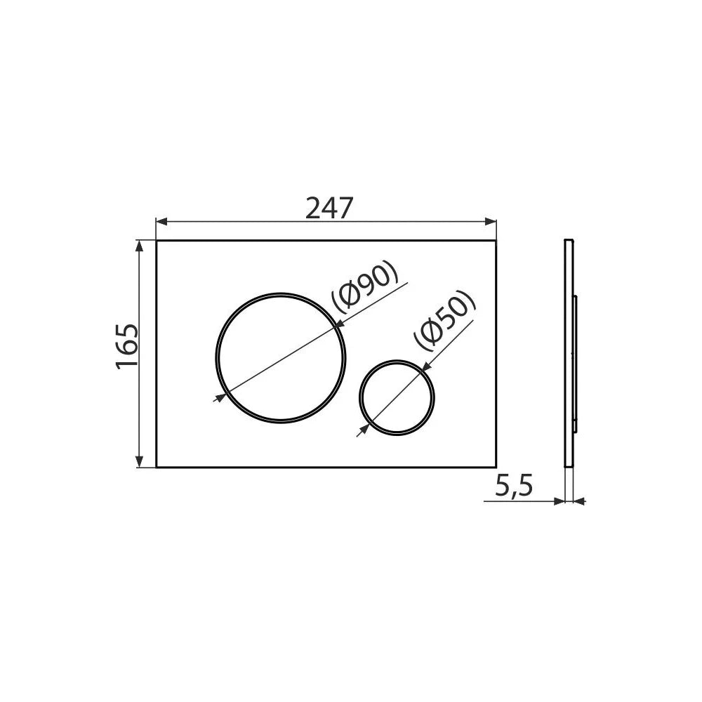 CLAPETA ACTIONARE THIN M675, GROSIME 5 MM, ABS, AURIU LUCIOS