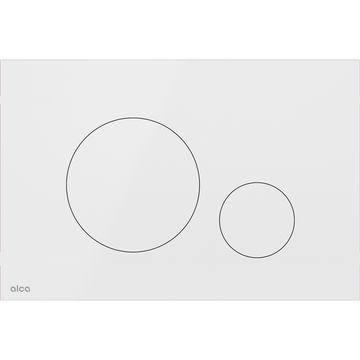 Clapeta Alcadrain actionare turn-white, otel inoxidabil, alb lucios