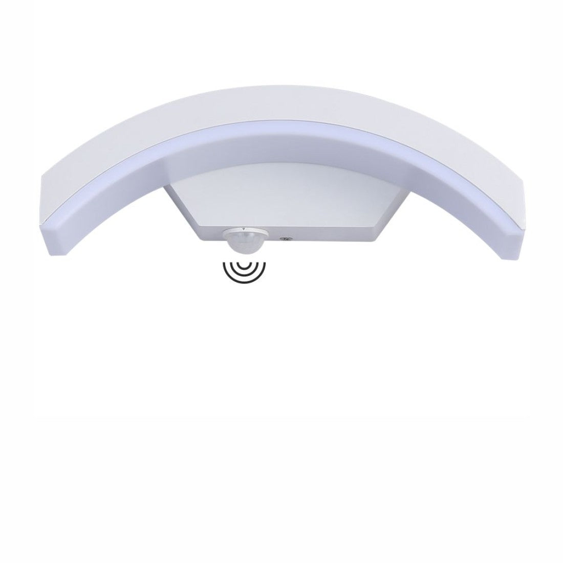 Aplica LED de exterior concava cu senzor Alba, 24W=160W, 3000K, lumina calda, 2160Lm, IP65