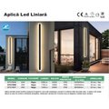 Aplica led liniara de perete neagra 45W/2200LM/3000K - 1500mm
