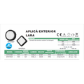 Aplica LED de exterior, 160x160mm, 12W=75W, 3000K, lumina calda, 1080Lm, IP65