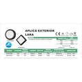 Aplica LED de exterior, Ø160mm, 12W=75W, 3000K, lumina calda, 1080Lm, IP65