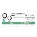 Aplica LED de exterior, Ø160mm, 12W=75W, 3000K, lumina calda, 1080Lm, IP65