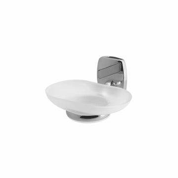 Sapuniera cu suport oregon Bisk sticla crom satin