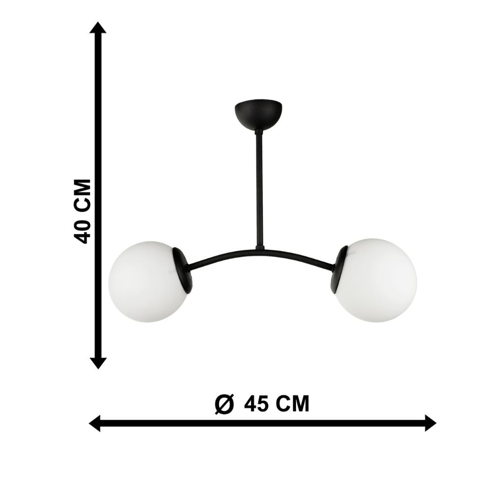 CANDELABRU MARLA NEGRU 2XE27 60W