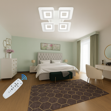 LUSTRA LED PALLAS 72W CU 4 BRATE 3 CULORI+IR