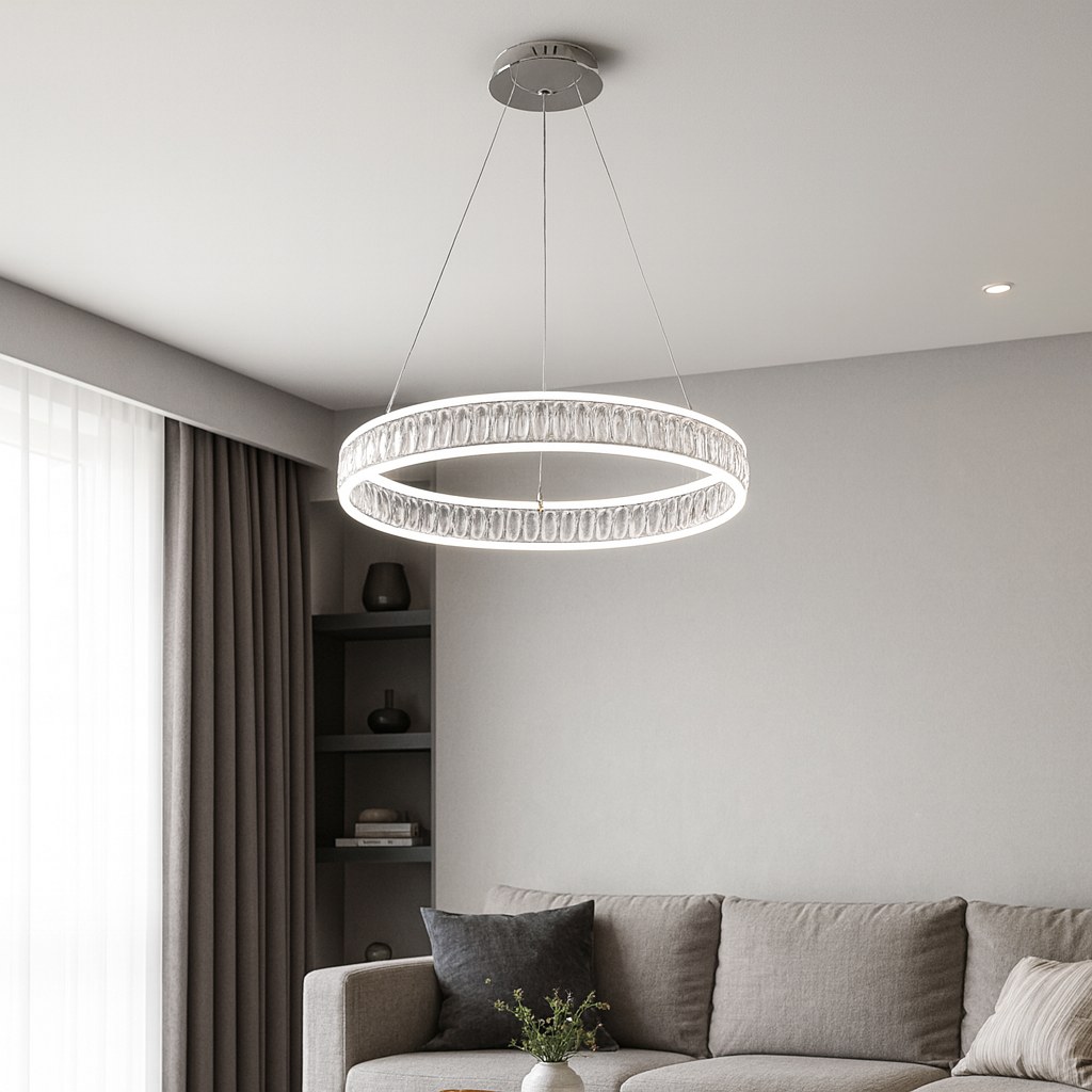 LUSTRA LED PAVO ALB 80W/5600LM 2700K-6500K 500X1200MM CU TELECOMANDA