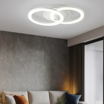 LUSTRA LED CERCURI 35W CU 2 BRATE 3 CULORI+IR 400mm x 100mm