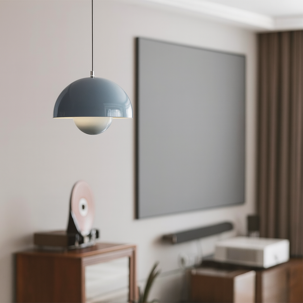 Cable chandelier, blue