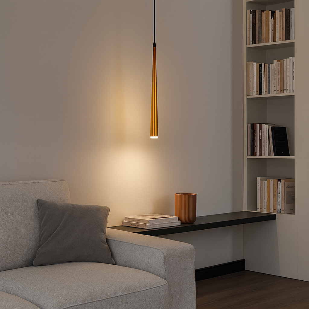 Gold LED hanging lamp