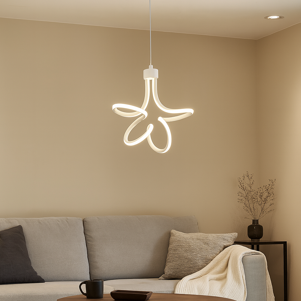 Lustra LED 30W neagra cu 3 functii Lumina Rece/Calda/Neutra
