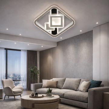 LED chandelier with 3 functions 76W warm/cold/neutral light