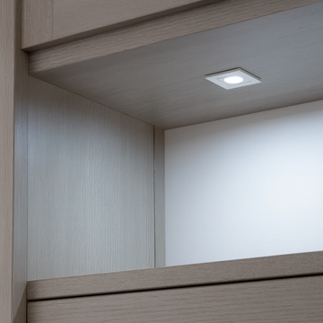 Square LED Spot for Furniture, 35x35mm, 3W, 6000K, cold light