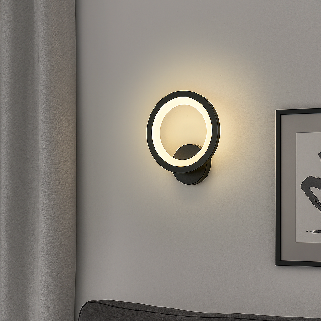 BLACK WALL LAMP CYBELE ADJUSTABLE 18W/1400LM/3000K/4000K/6500K 