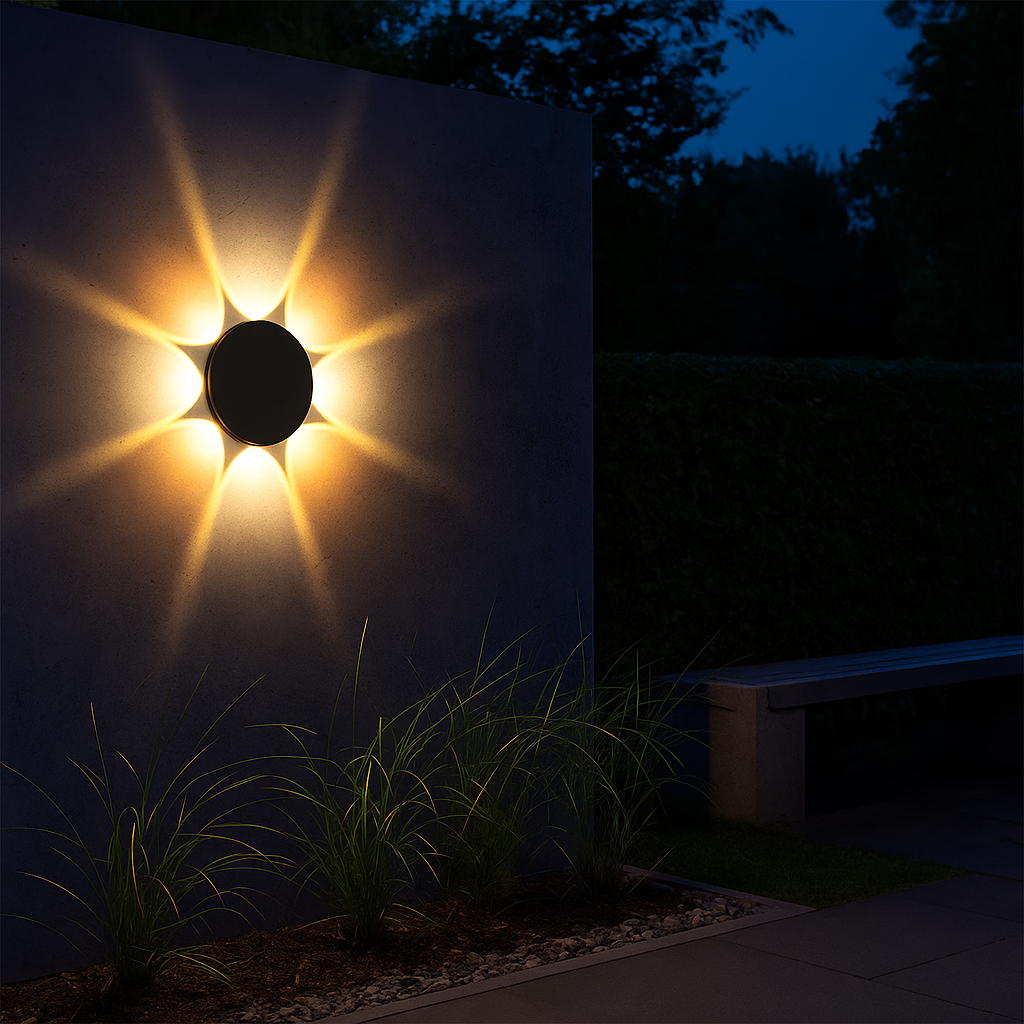 Aplica De Perete Meteor 8W, 3000k, Lumina Calda IP65