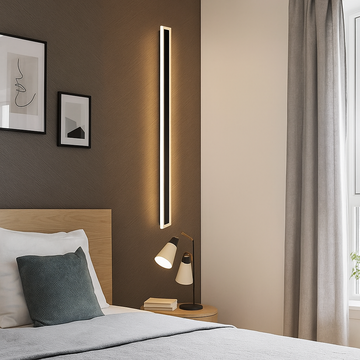 Aplica led liniara de perete neagra 45W/2200LM/3000K - 1500mm