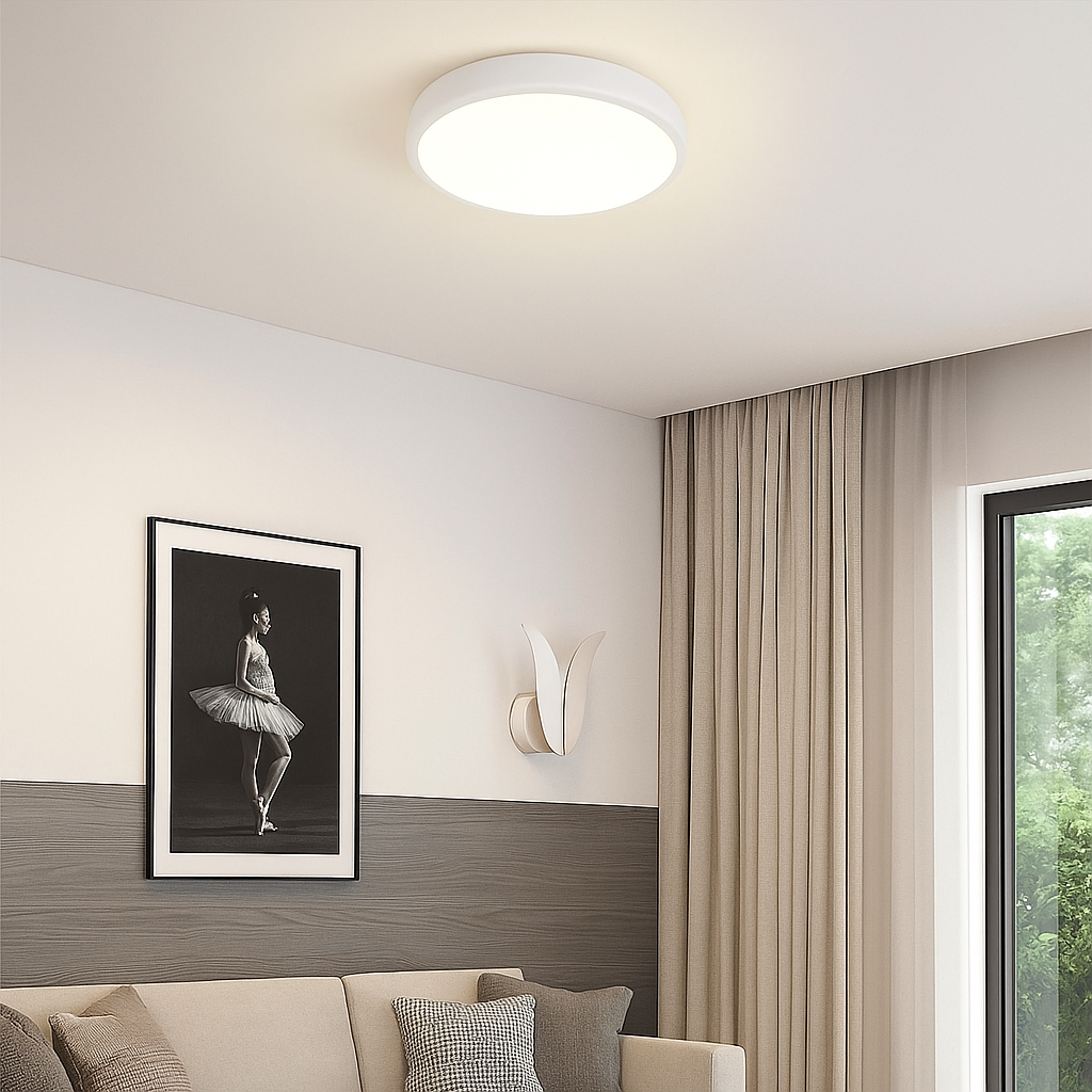 Outdoor ceiling light IP65 Rotunda Alba Fi300, 24W=200W, 6500K, cold light 