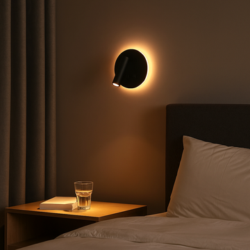 Aplica led neagra cu spot 10W/430LM/3000K-4000k-6500k - 140mm