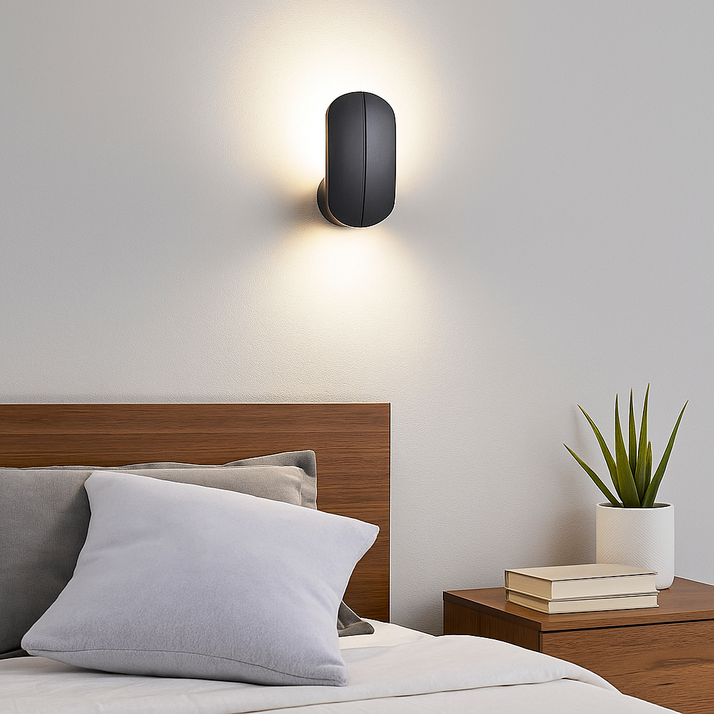 LED Wall Light Mouse (5W+5W) 184x110mm, 10W, 6000K, cold light, with IP65 protection
