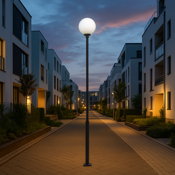 Street lighting pole 3m with Fumagalli globe 40cm