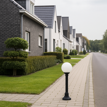 Mizar street lighting pole 77cm with Fumagalli globe 25cm