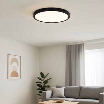 Plafoniera led VERSA IP40 Rama Neagra Fi300, 24W, 3000-6500K