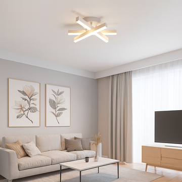 Modern White LED Ceiling Light 24W Warm White, 3 Types of Light 