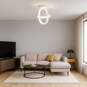 Ceiling Light 2 Circles Led Warm Neutral Cool Light 26W