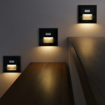 Spot led Scara cu senzor din sticla,negru 1.5W, 1800K-7500K