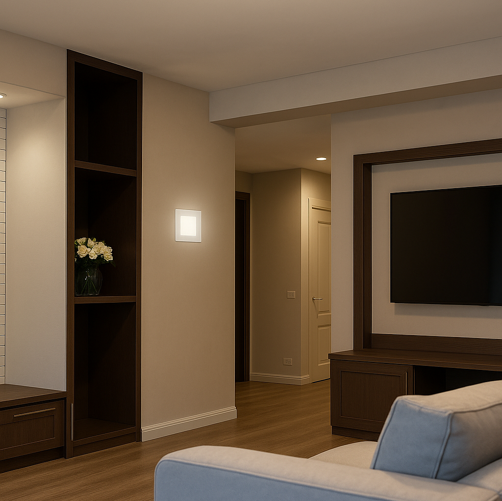 Spot Led Slim Patrat, 85x85 mm, 3W=25W, 2700K, lumina calda