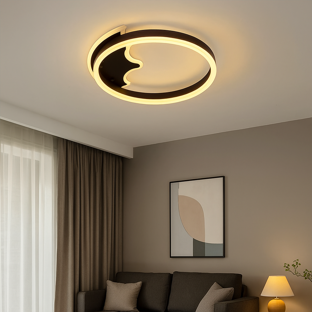 Lustra LED cu Telecomanda wifi 2.4G Auriu lumina/rece/calda/neutra intensitate reglabila