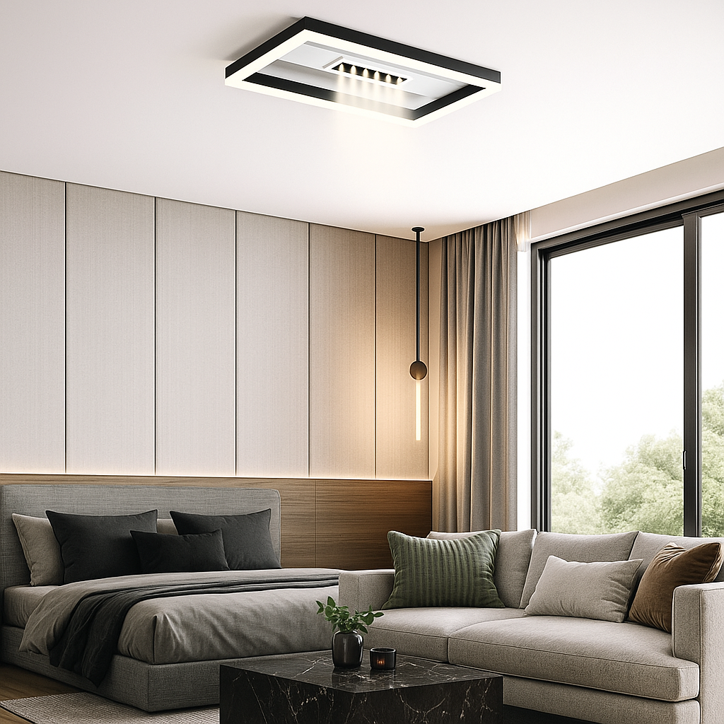 Lustra LED cu Telecomanda wifi 36W 2.4G cu 3 functii lumina/rece/calda/neutra intensitate reglabila