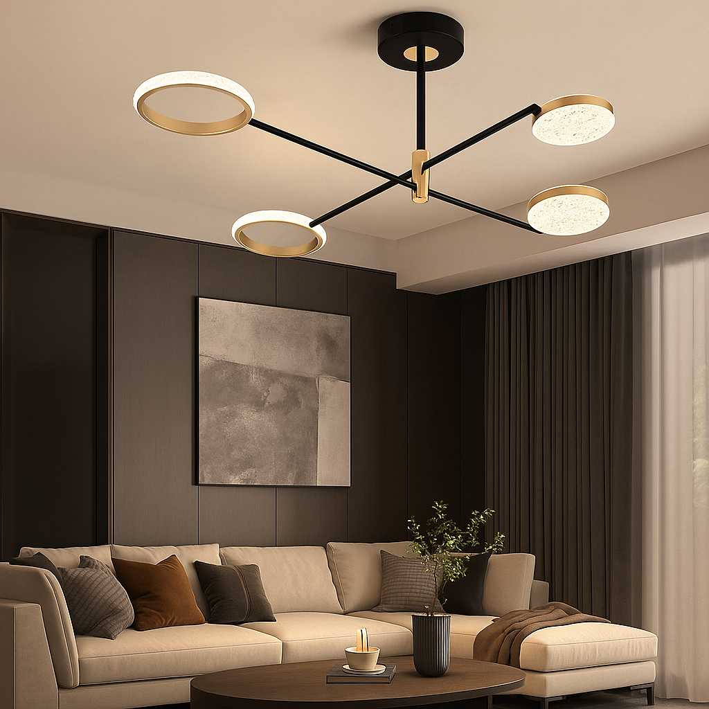 Lustra LED cu Telecomanda wifi 42W 2.4G cu 3 functii lumina/rece/calda/neutra intensitate reglabila