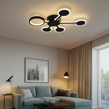 Lustra LED cu Telecomanda wifi 65cm 2.4G cu 3 functii lumina/rece/calda/neutra intensitate reglabila