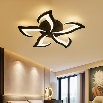 Black LED Chandelier with wifi Remote Control D58cm 2.4G light/cold/warm/neutral adjustable intensity