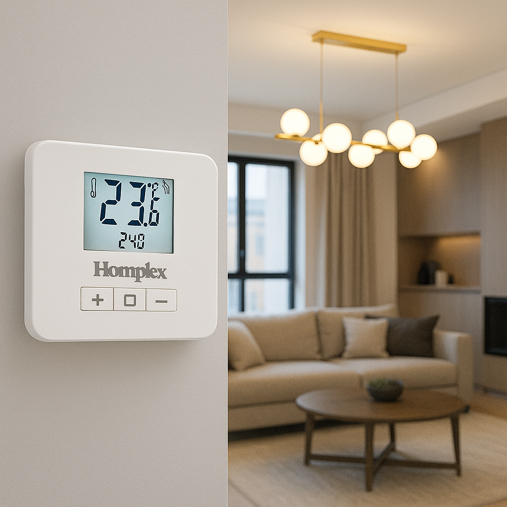 Homplex EVO X RF non-programmable wireless central thermostat white