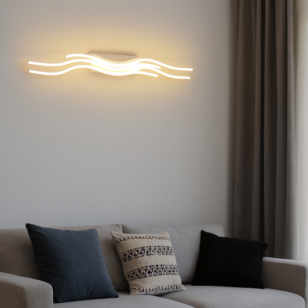 Lustra LED Lungime 130CM cu Telecomanda wifi 2.4G lumina/rece/calda/neutra intensitate reglabila