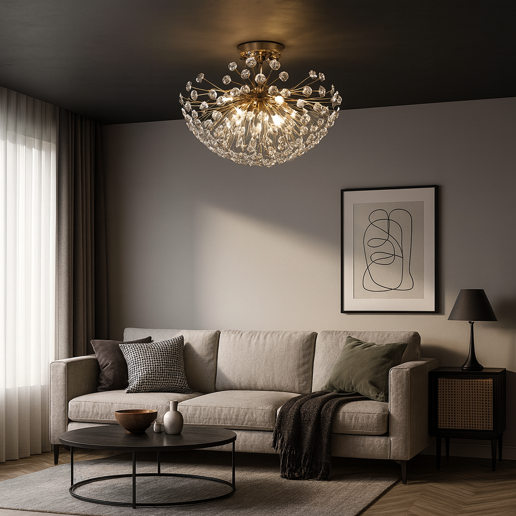 Lustra Moderna Cristal D35cm