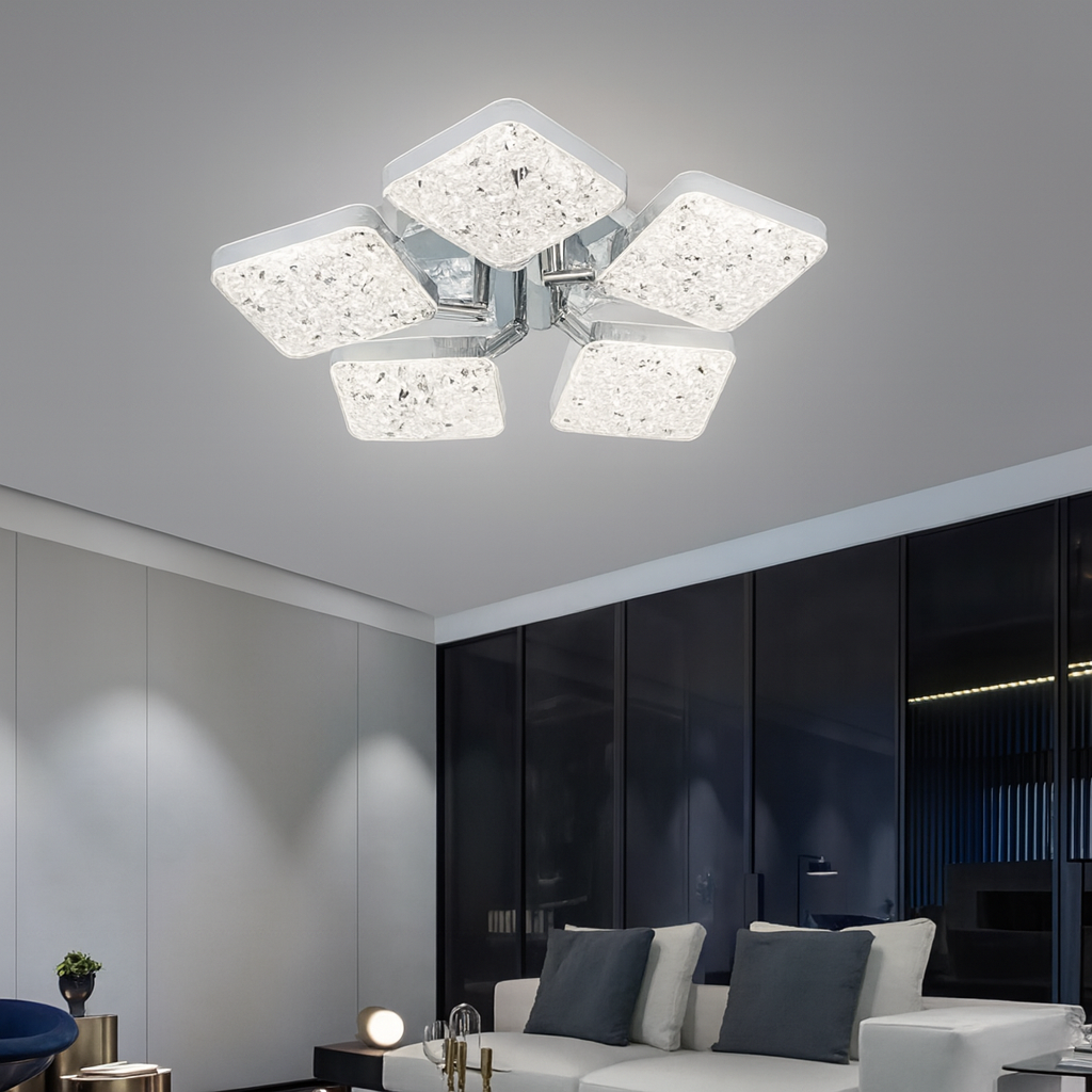 Lustra LED cu Telecomanda wifi D48cm 2.4G lumina/rece/calda/neutra intensitate reglabila