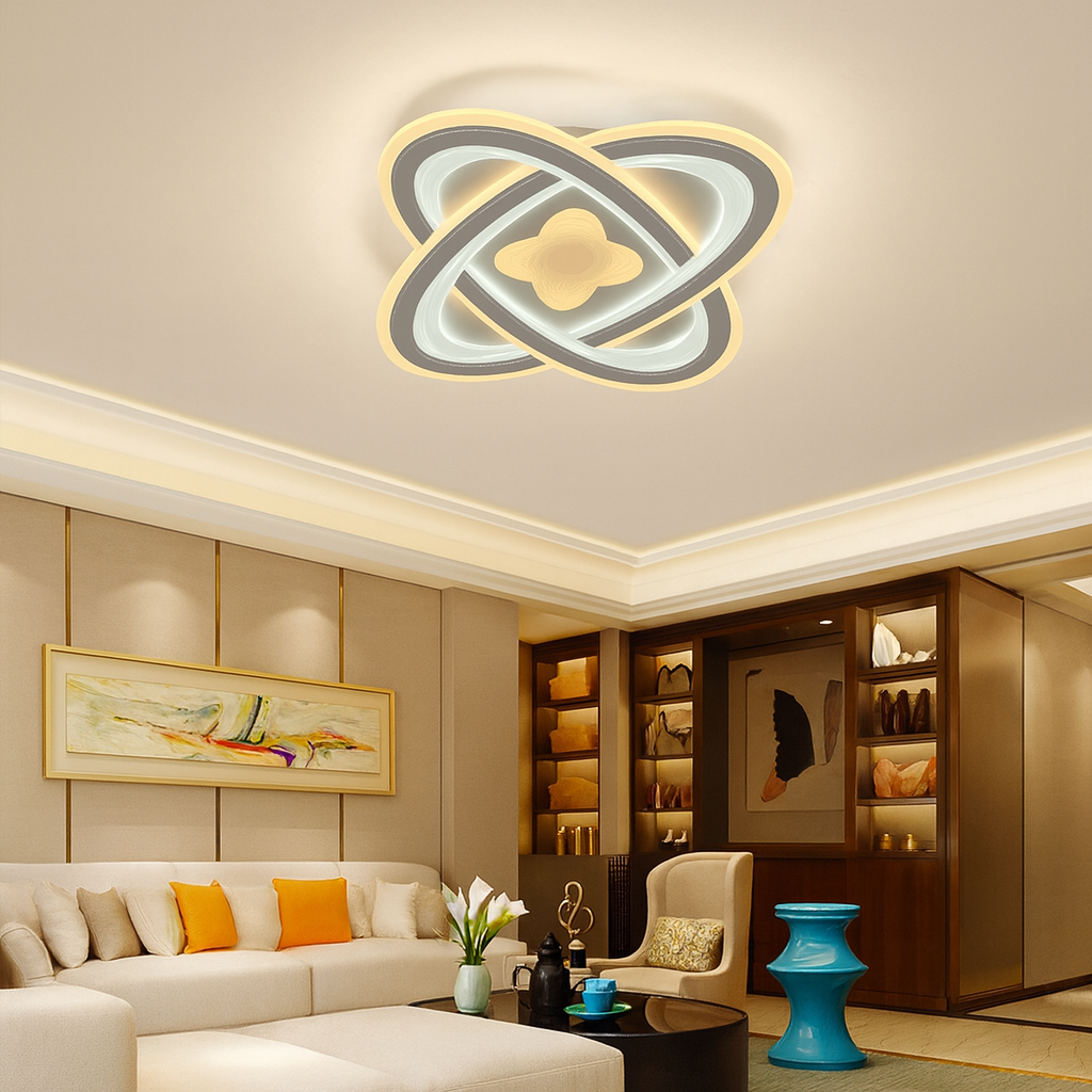 Lustra LED Infinite cu Telecomanda wifi 53cm 2.4G lumina/rece/calda/neutra intensitate reglabila